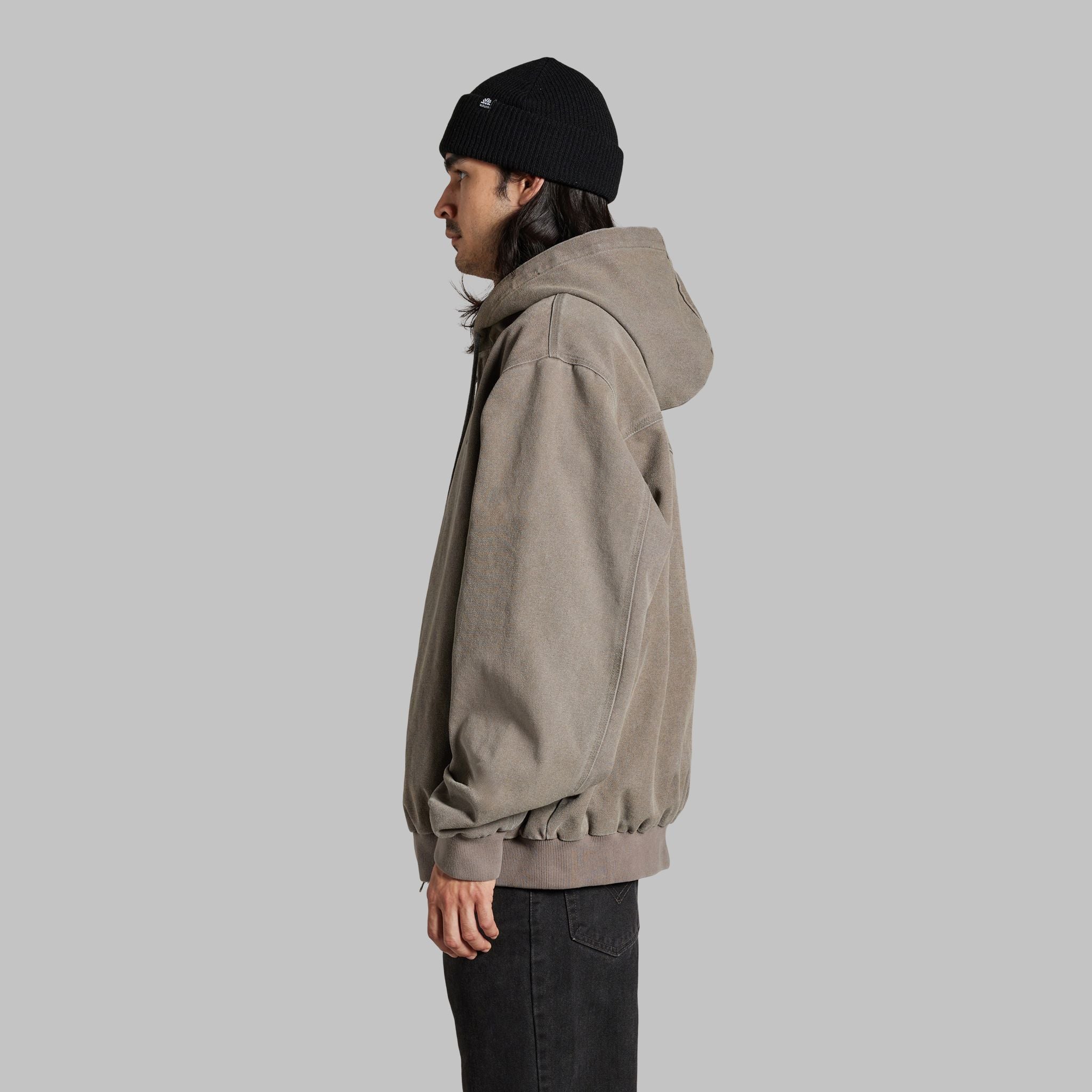 2025 LABOR JACKET - BLACK PIGMENT WASH – autumnheadwear