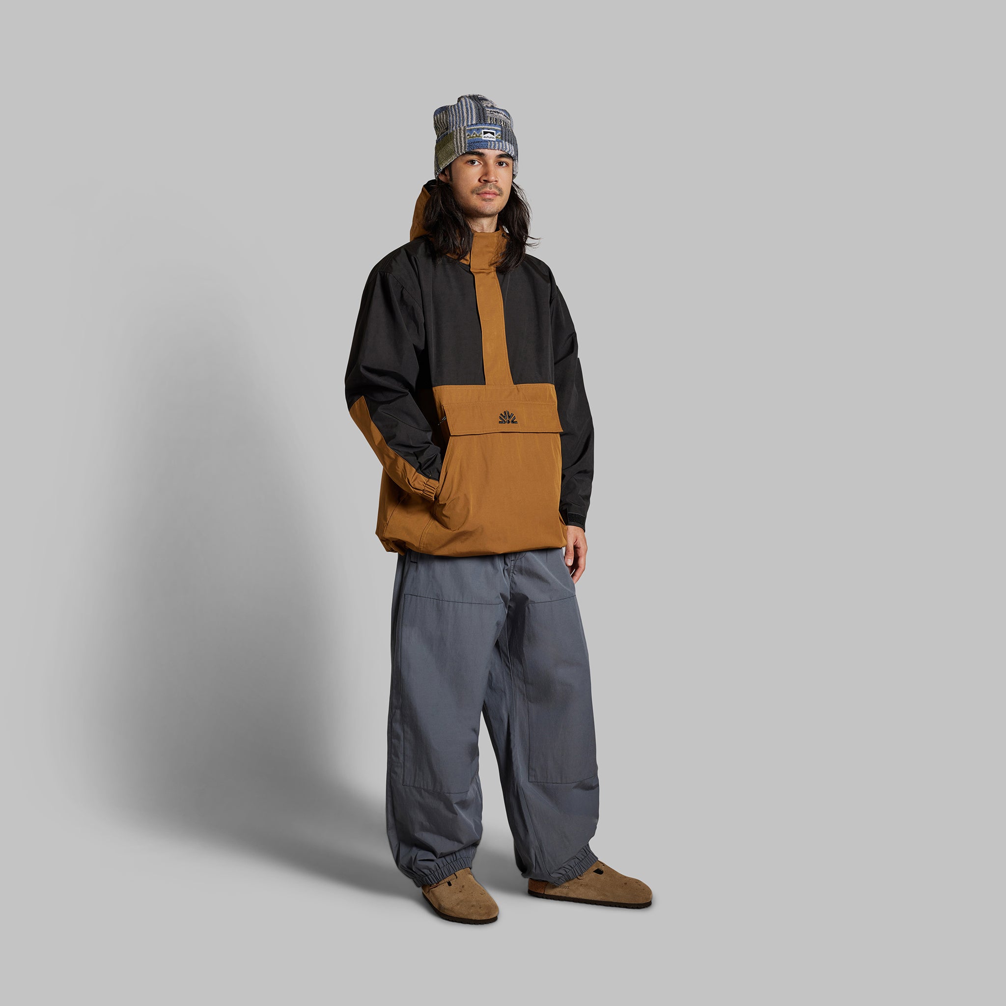2025 CASCADE ANORAK JACKET - BROWN / BLACK – autumnheadwear