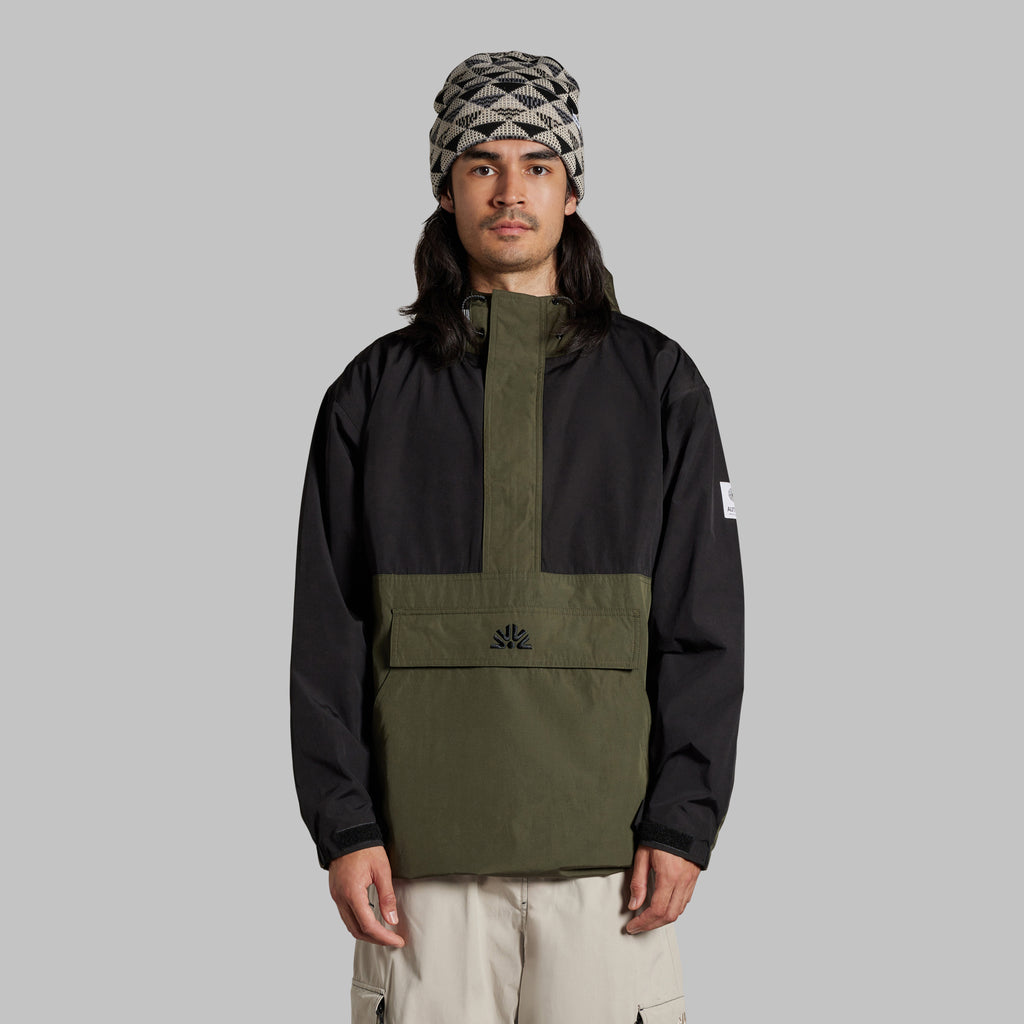 2025 CASCADE ANORAK JACKET - MILITARY GREEN / BLACK