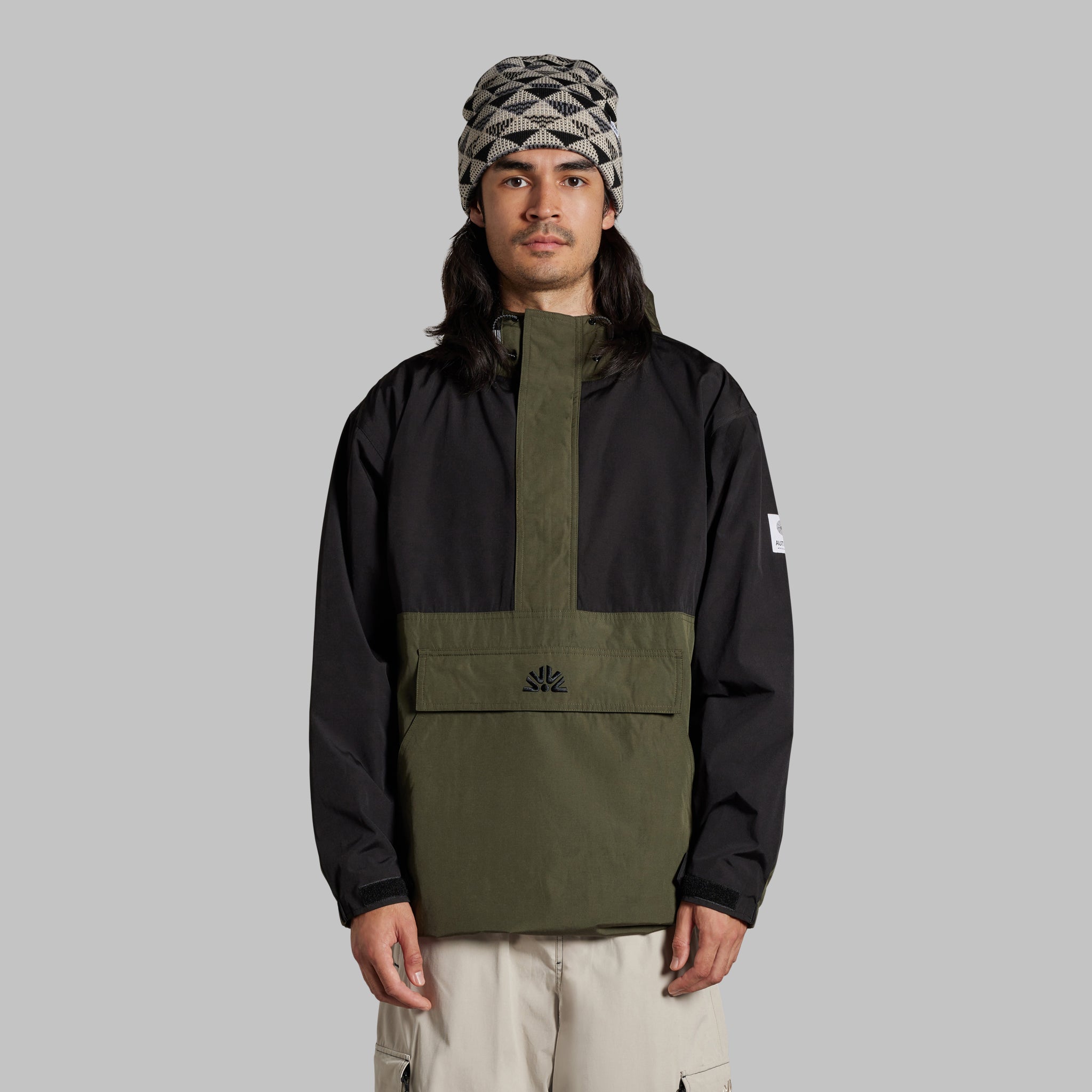 2025 CASCADE ANORAK JACKET - MILITARY GREEN / BLACK