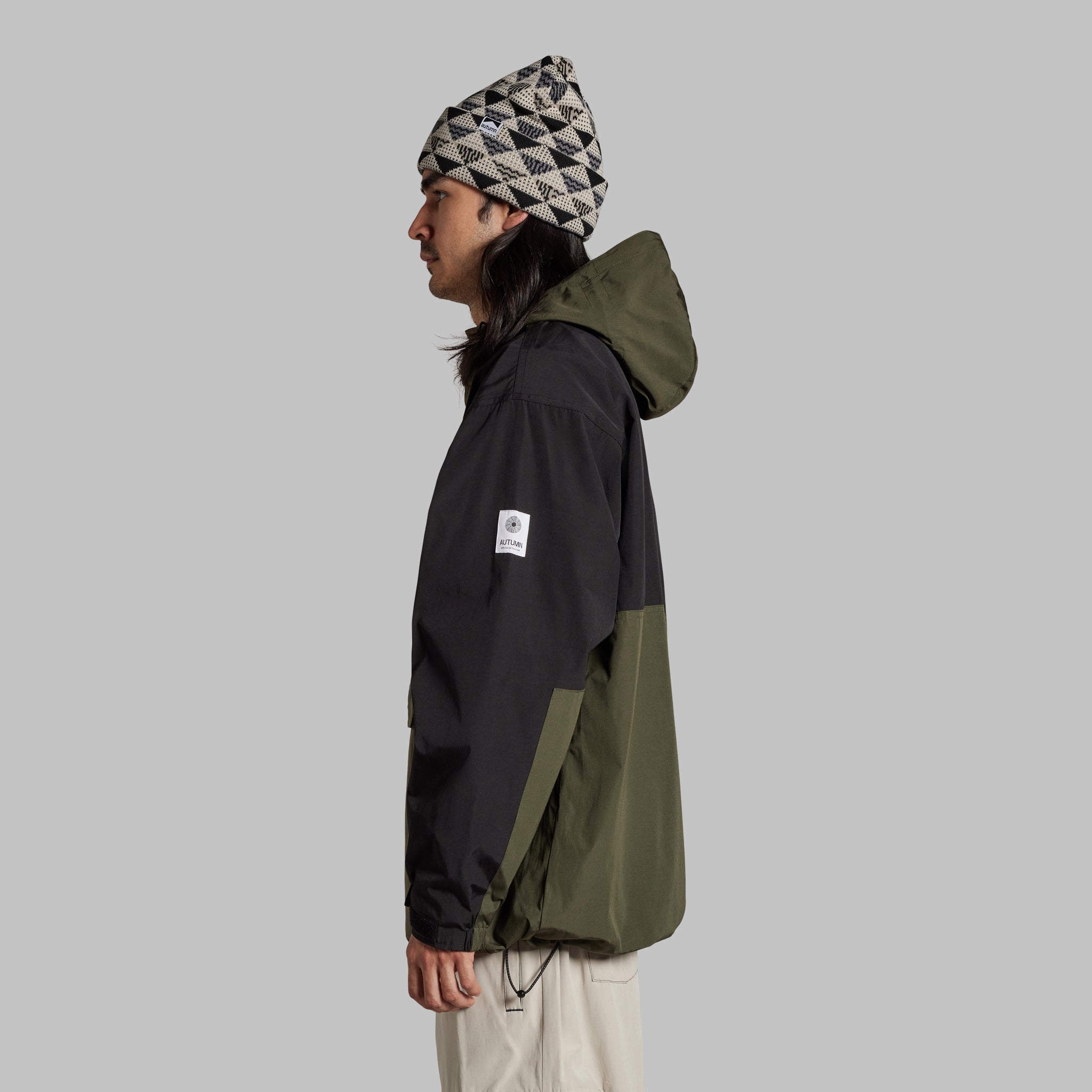 2025 CASCADE ANORAK JACKET - MILITARY GREEN / BLACK