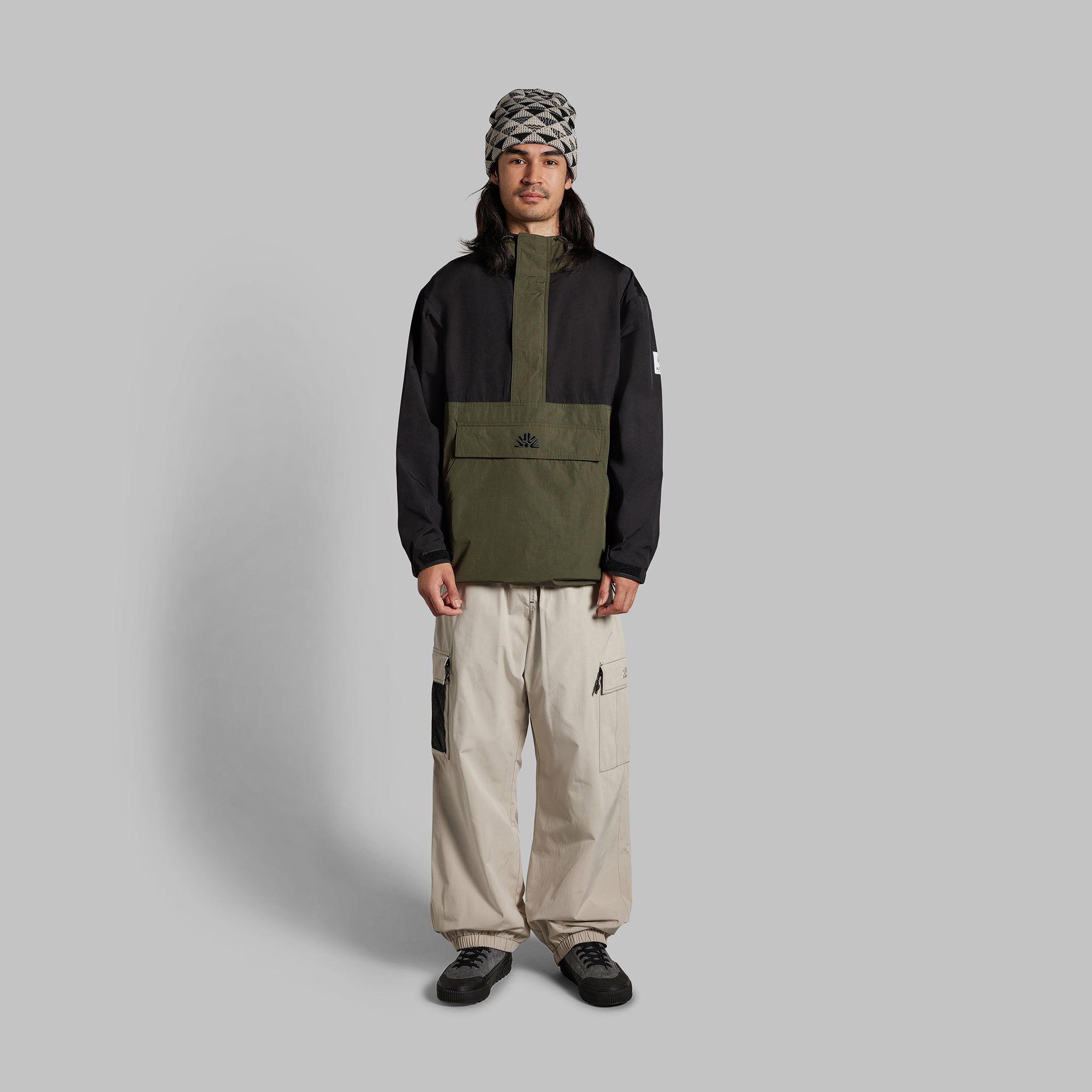 2025 CASCADE ANORAK JACKET - MILITARY GREEN / BLACK