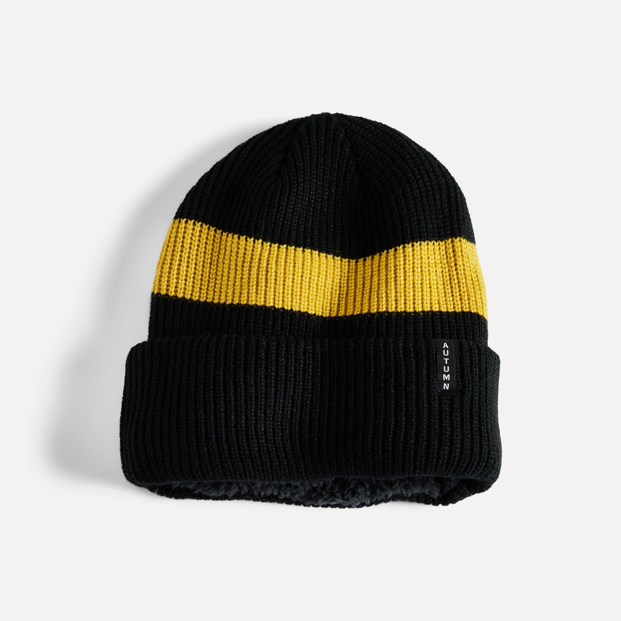 Clyde - Earflap Beanie in Yellow Charcoal Melange | Oroboro