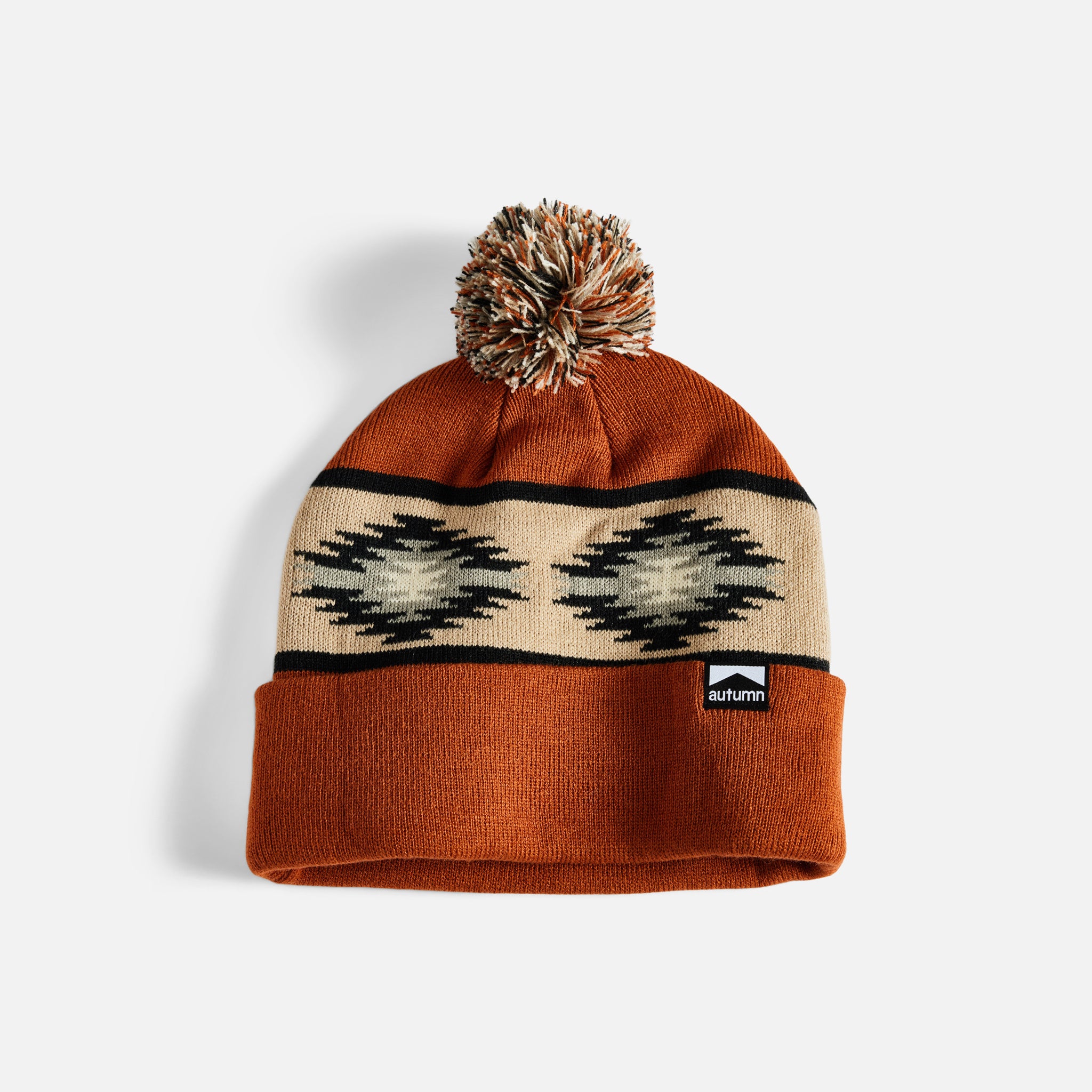 BLANKET POM BEANIE  - RUST