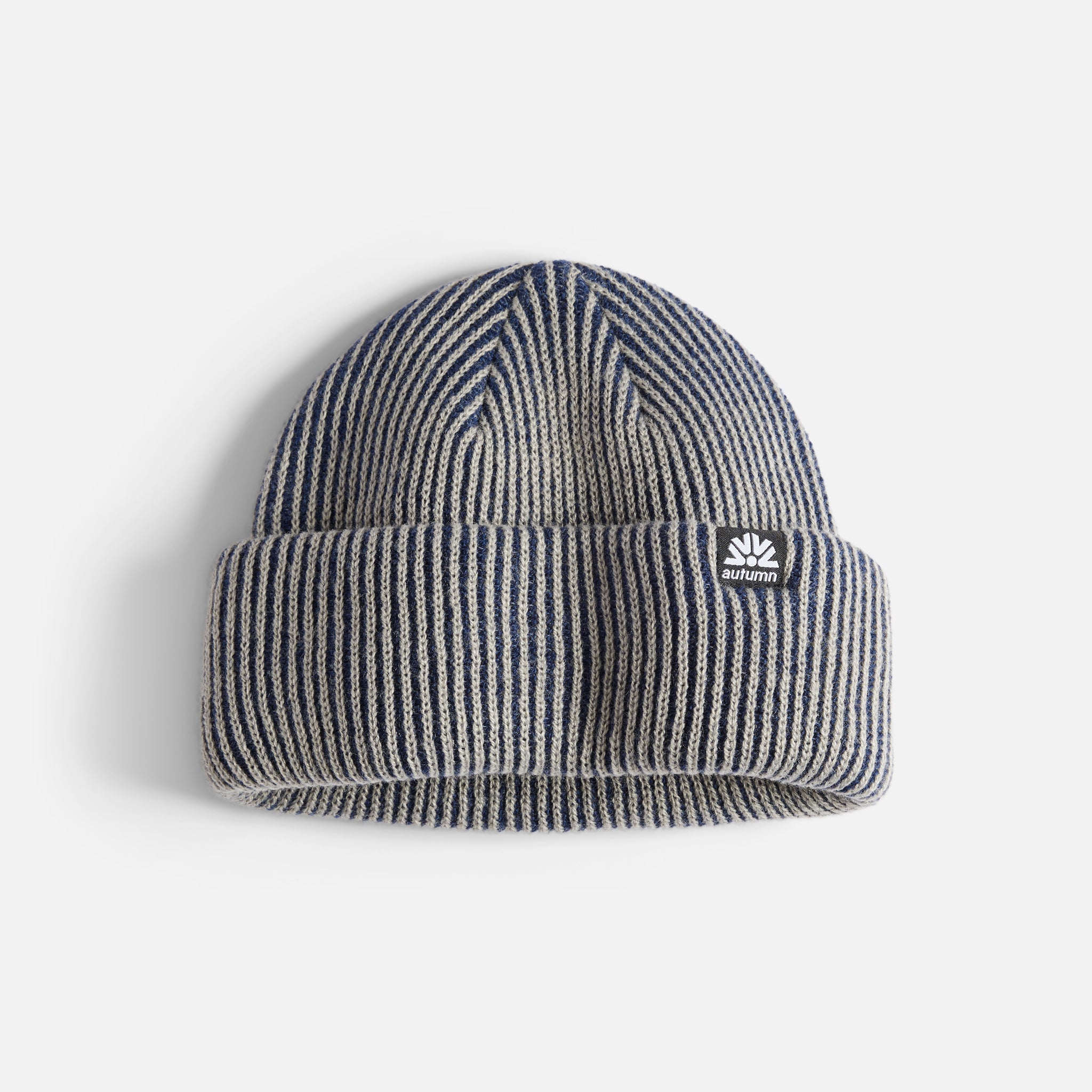 Cord Double Roll Beanie - Navy