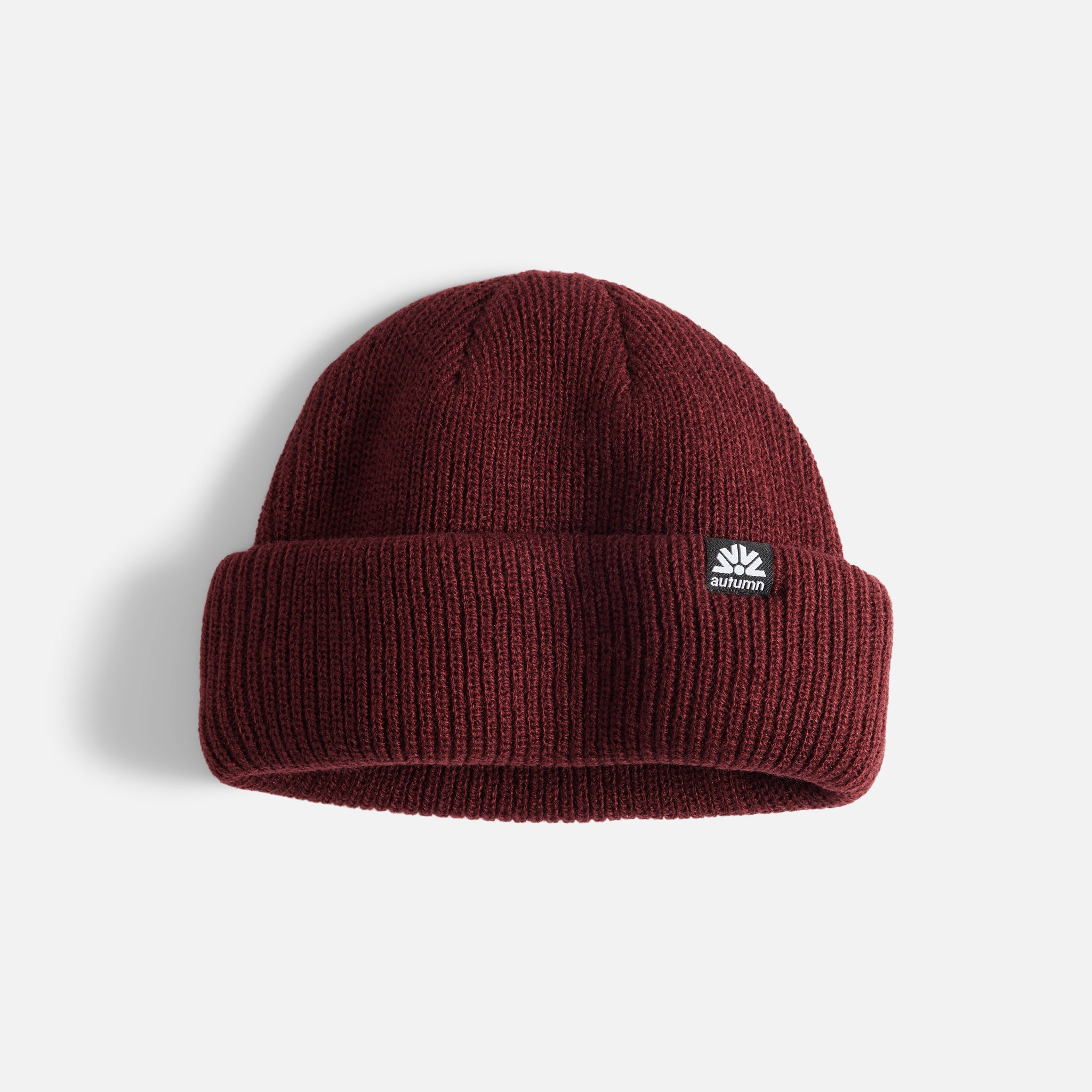 Double Roll Beanie - Burgundy