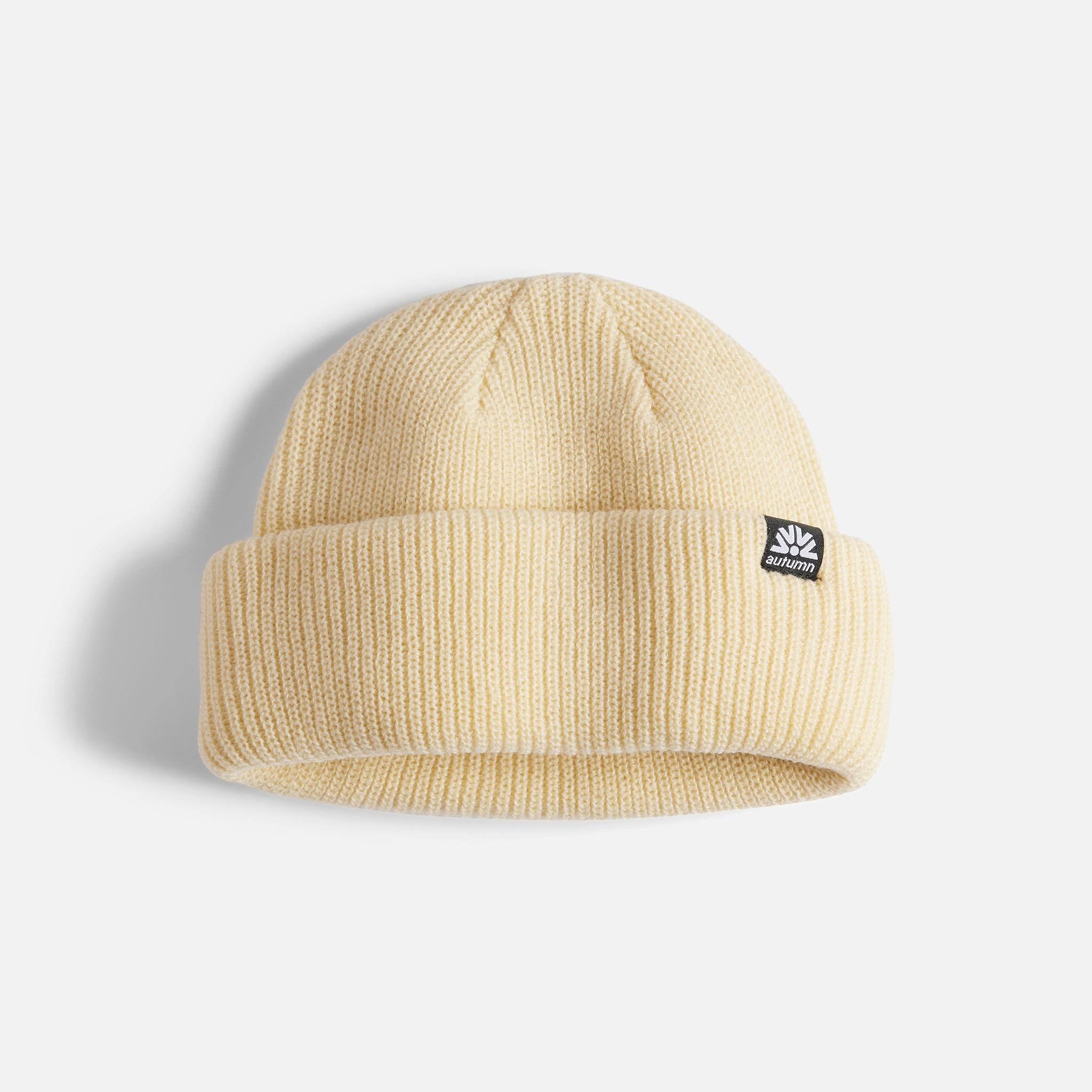 Double Roll Beanie - Eggshell