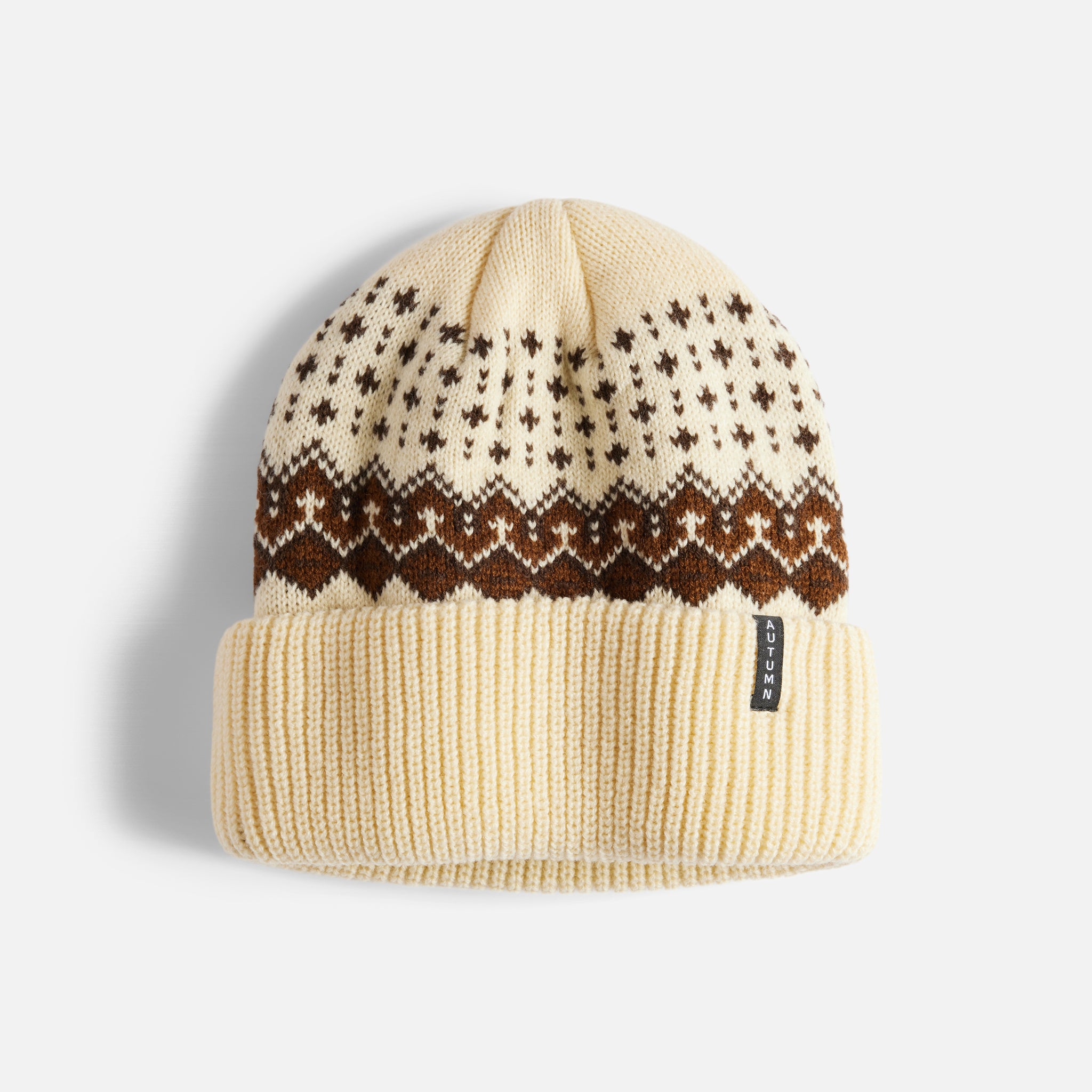 Fairisle Beanie - Eggshell