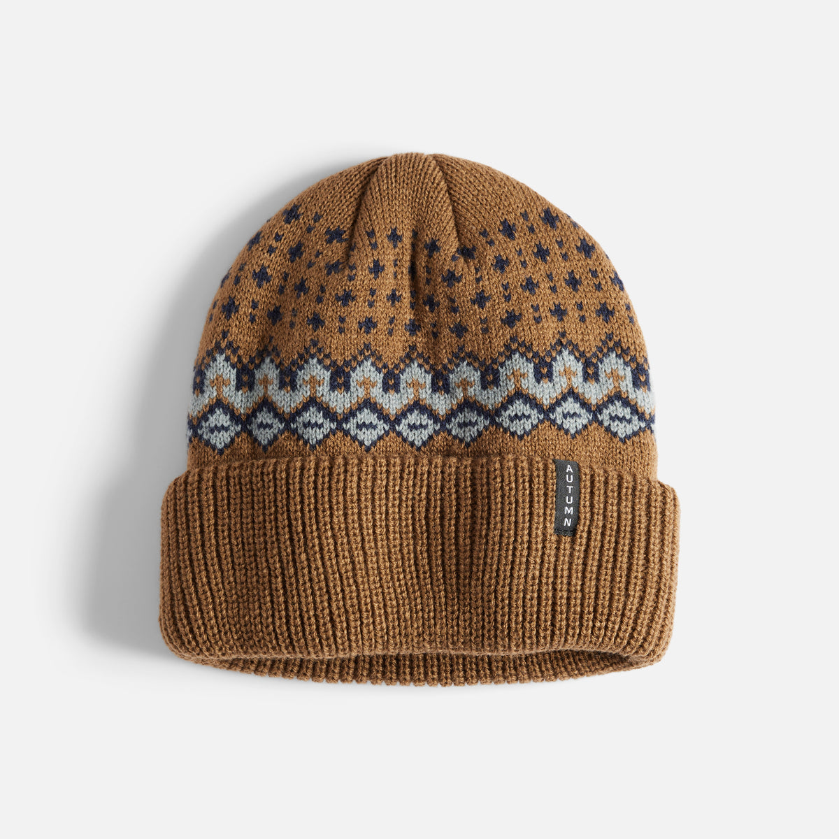 NWT- Madewell Cream and Brown Fair Isle Knit Beanie Days of Wonder Beanie Knitting Pattern – Originally Lovely main image 3