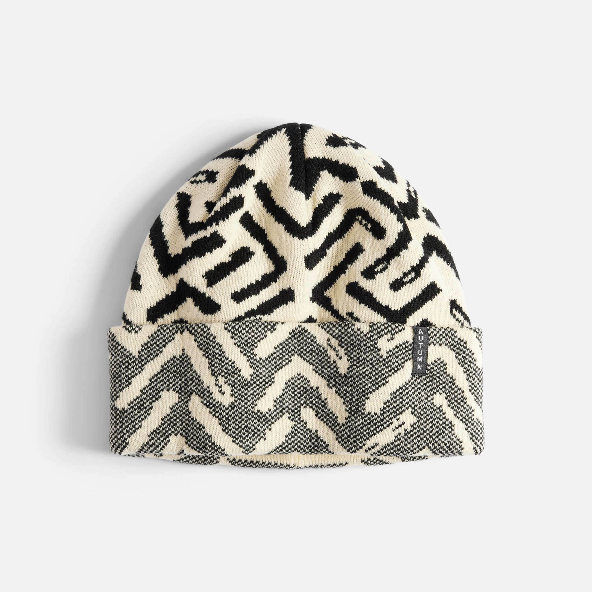 Geo Beanie - Eggshell