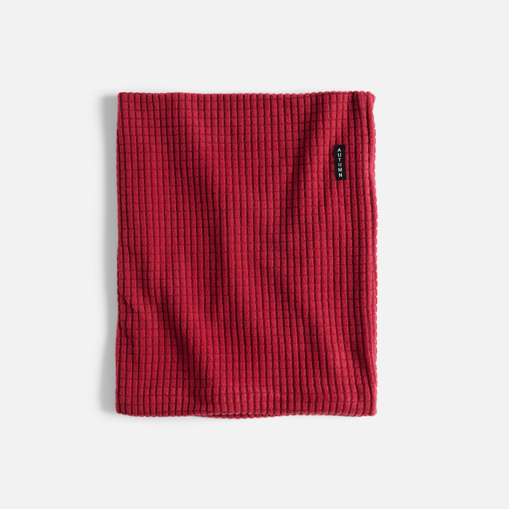 Grid Fleece Neck Gaiter - Burgundy