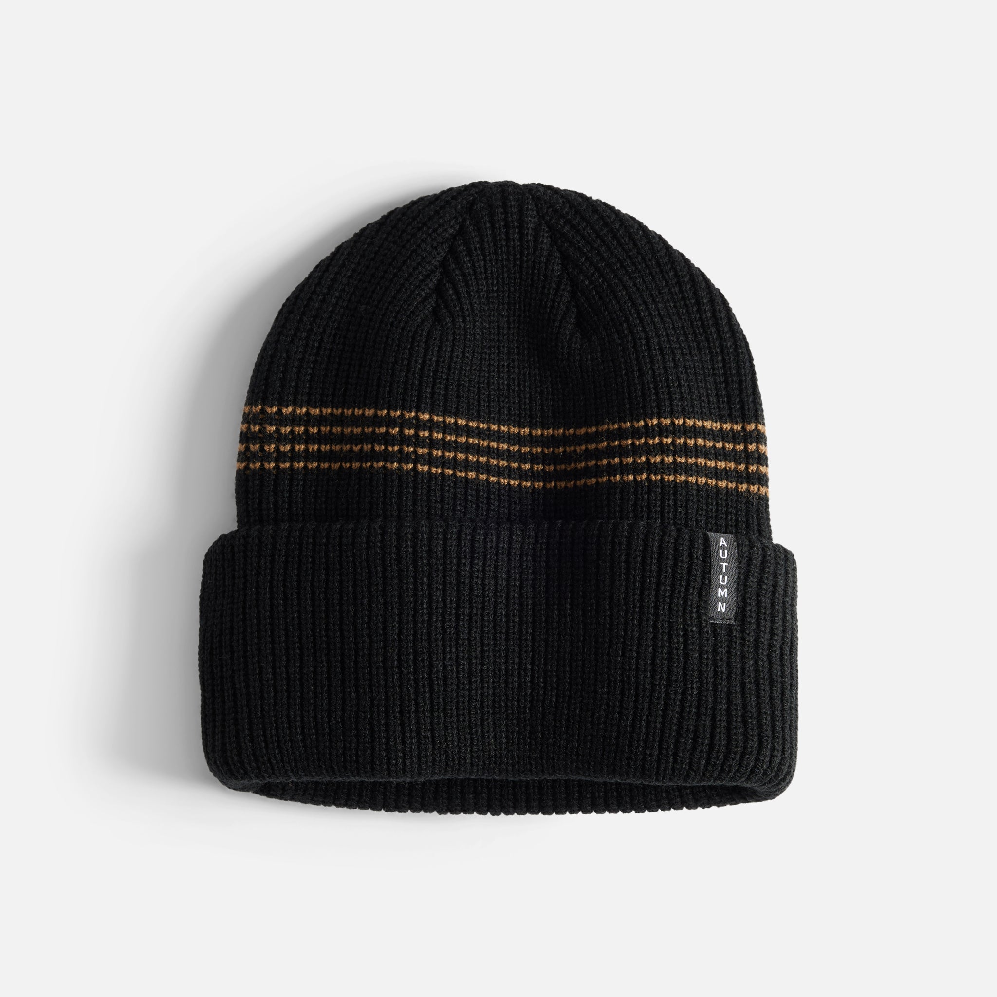 Mini Stripe Beanie - Black