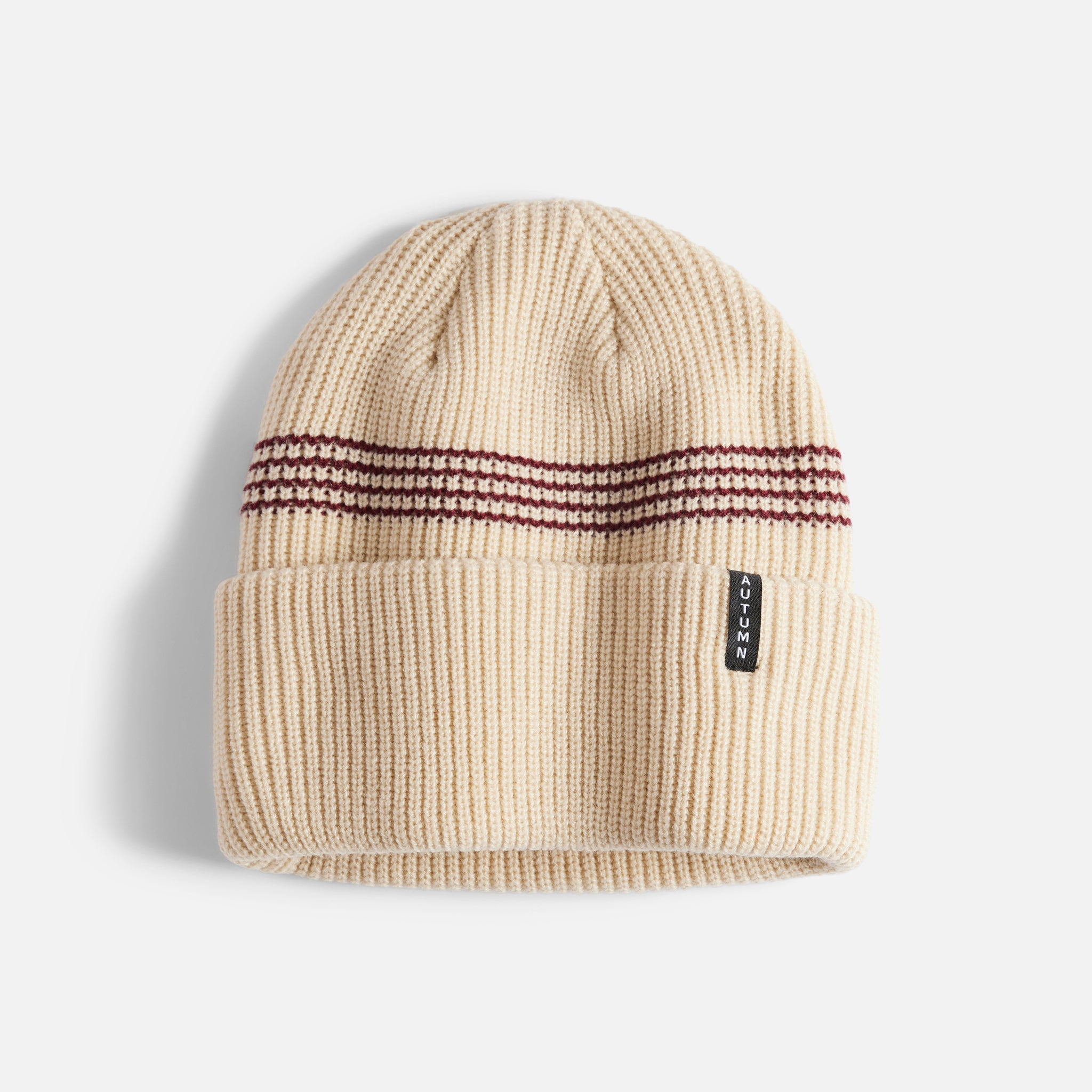 Mini Stripe Beanie - Oatmilk