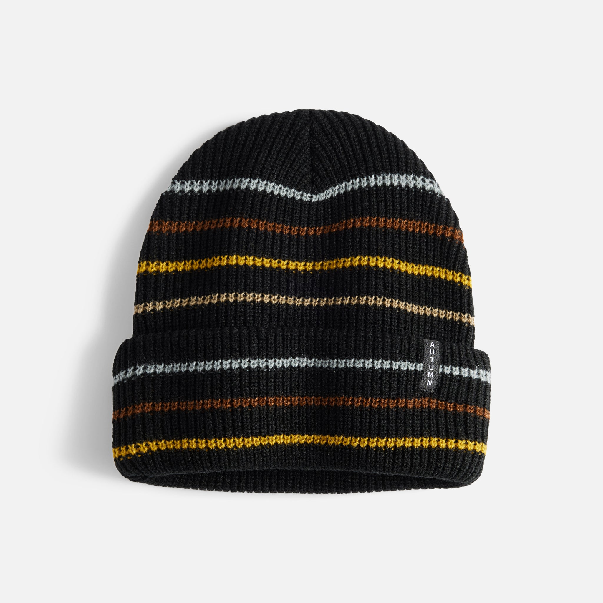 Multi Stripe Beanie - Black