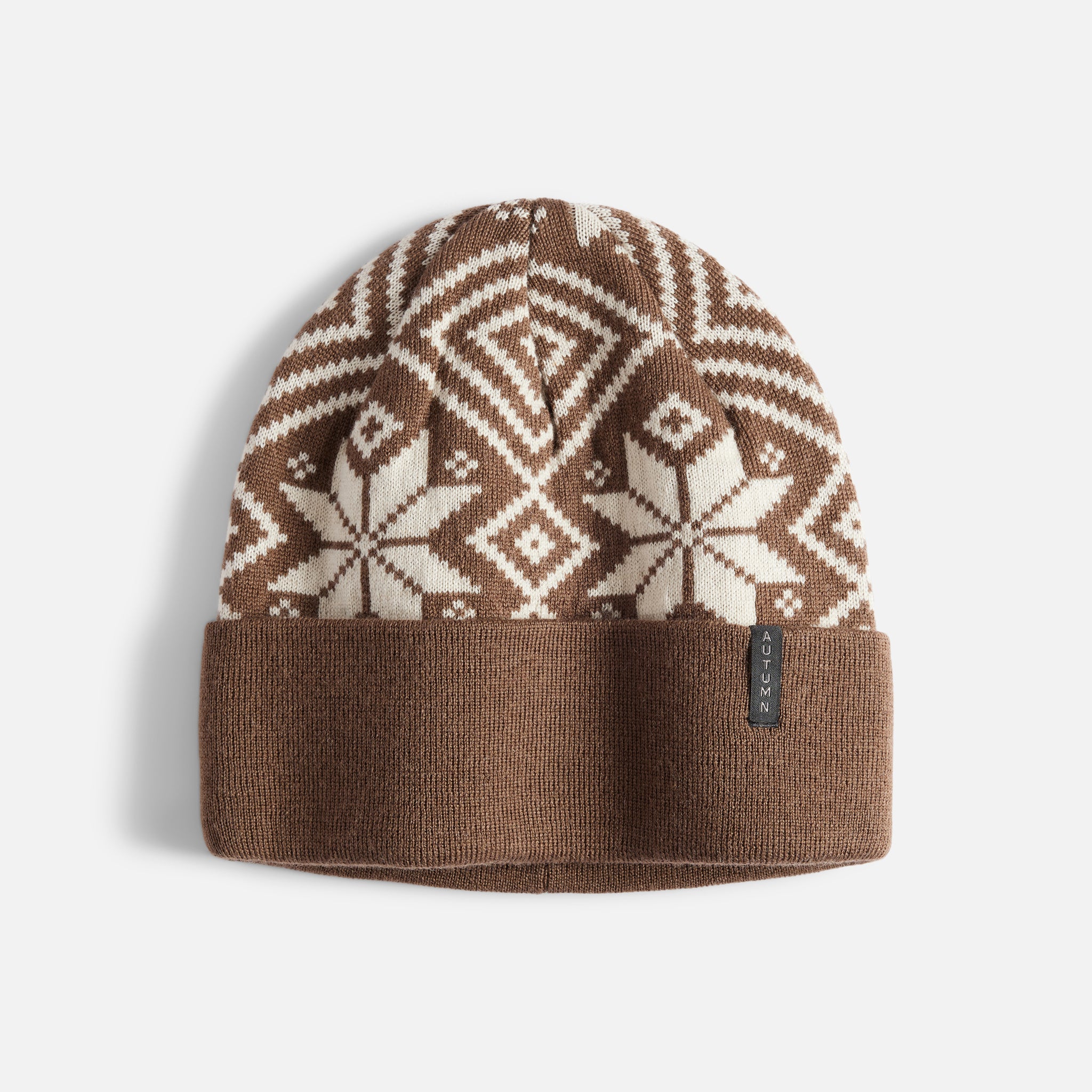 Nordic Knit Beanie - Brown