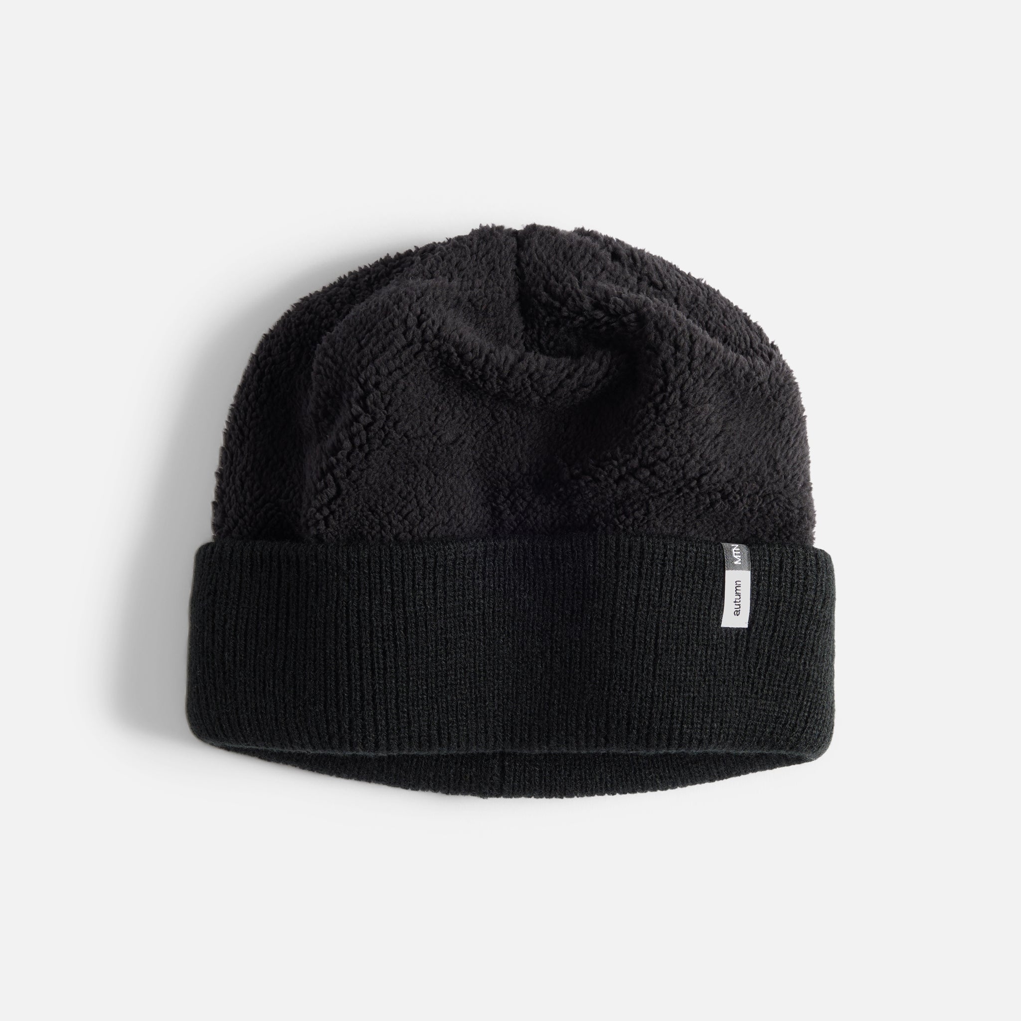 Reverse Fleece Beanie - Black