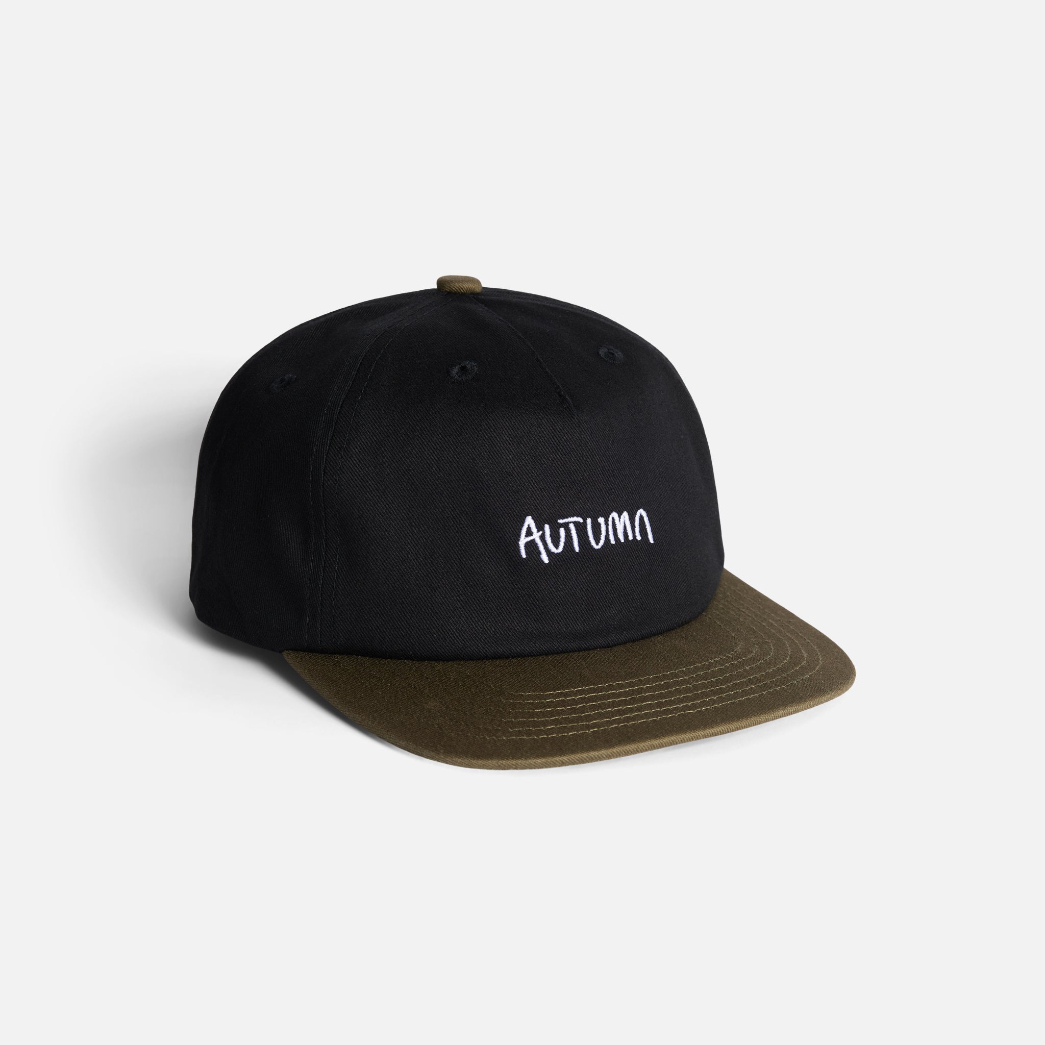 Two Tone Twill Snapback - Black
