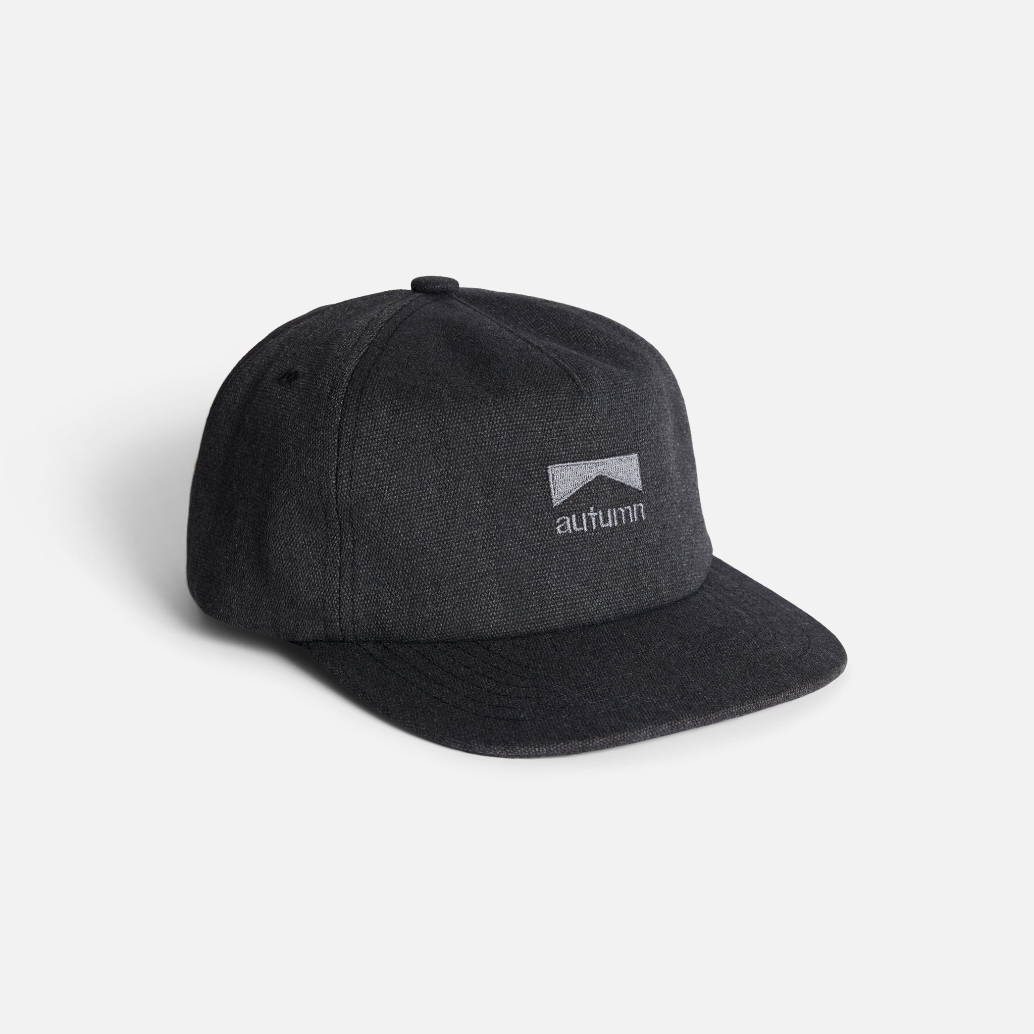 Washed Canvas Strapback - Black