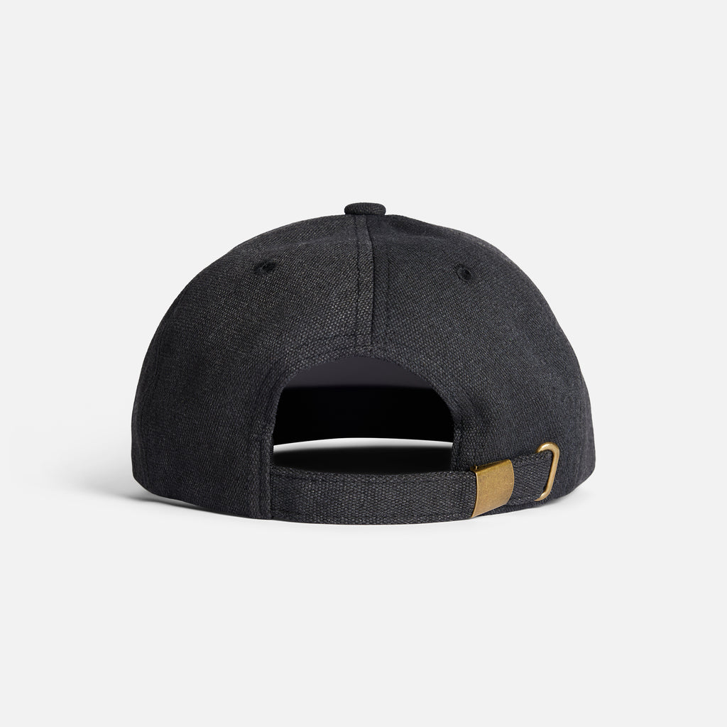 Washed Canvas Strapback - Black