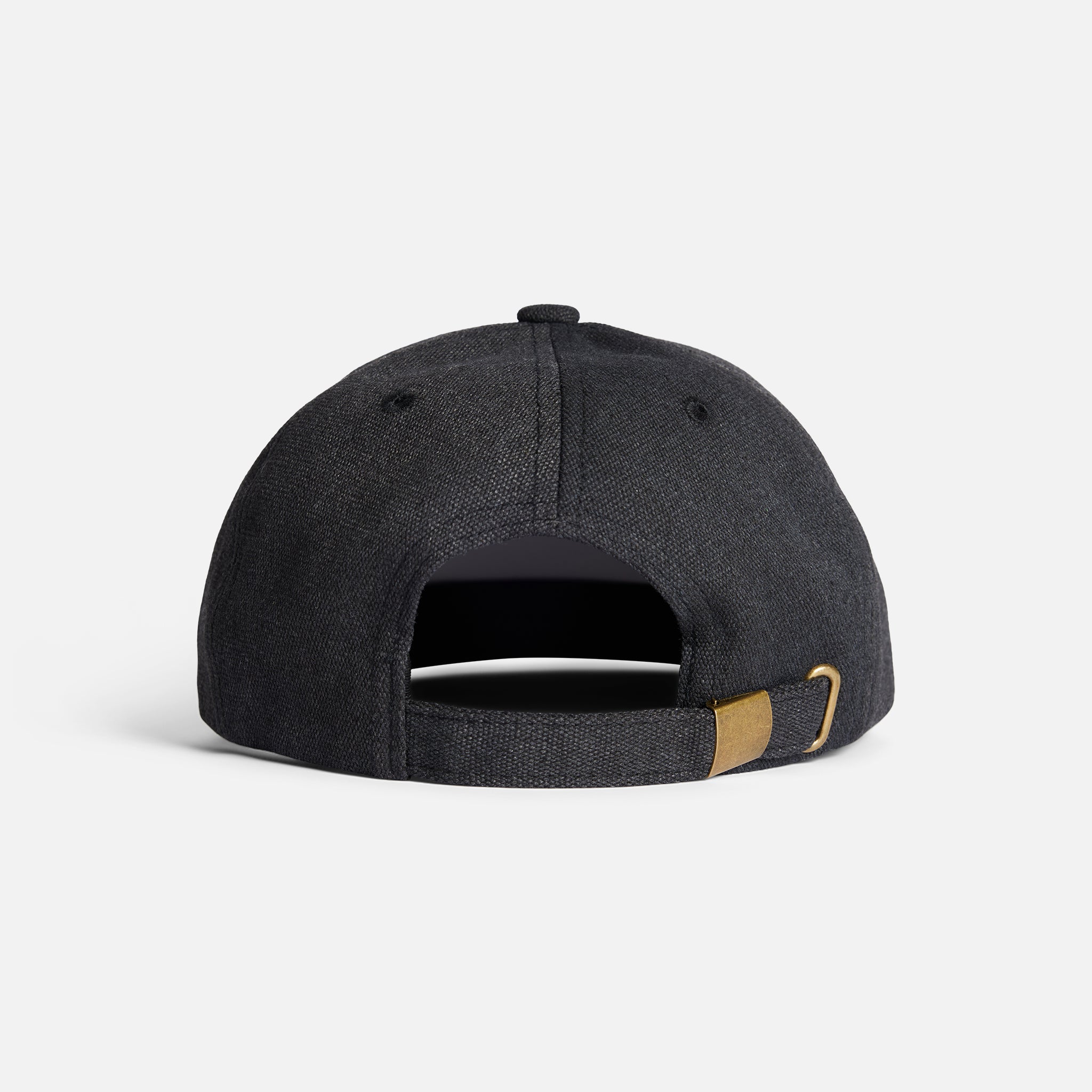 Washed Canvas Strapback - Black