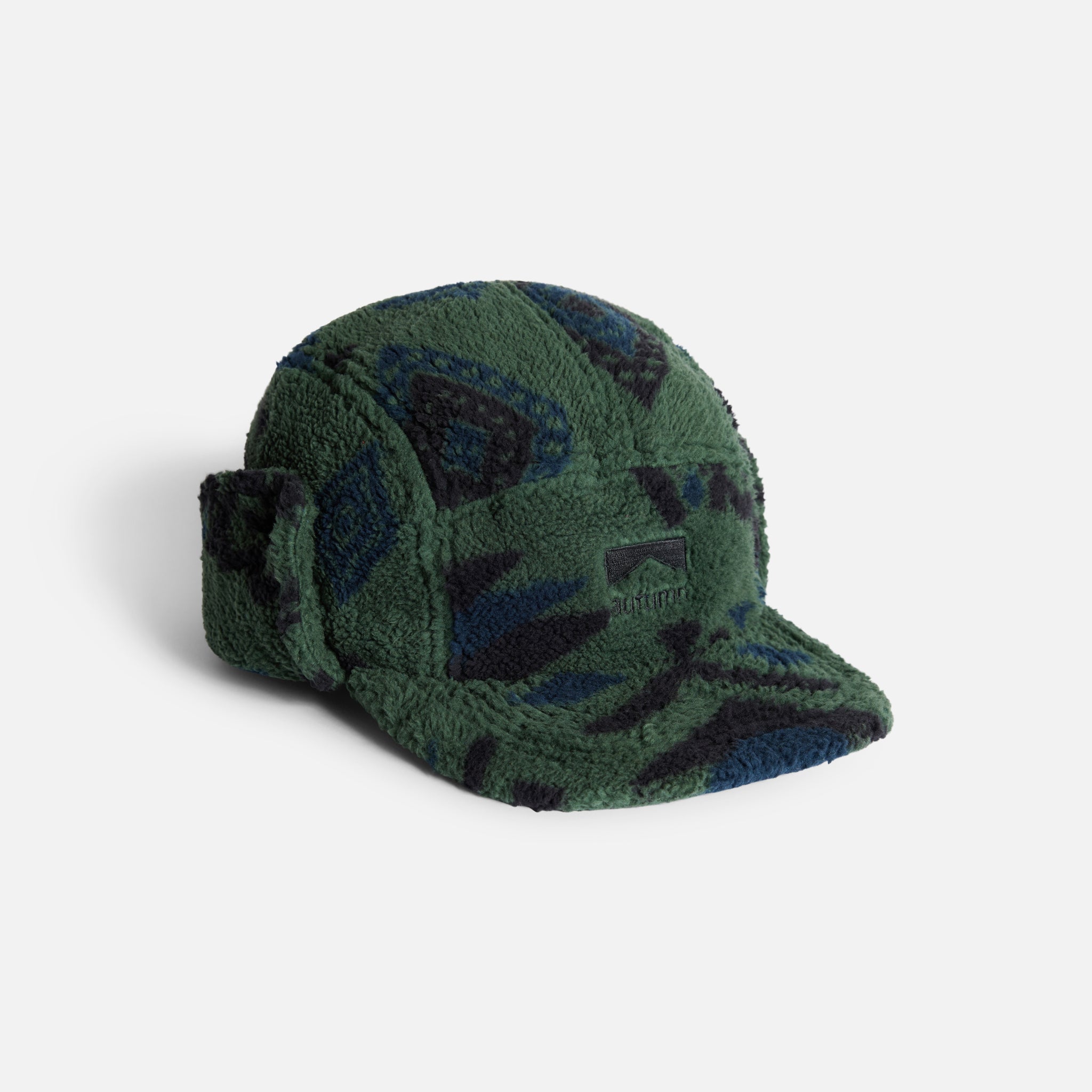 Washed Fleece Flap Cap - Green