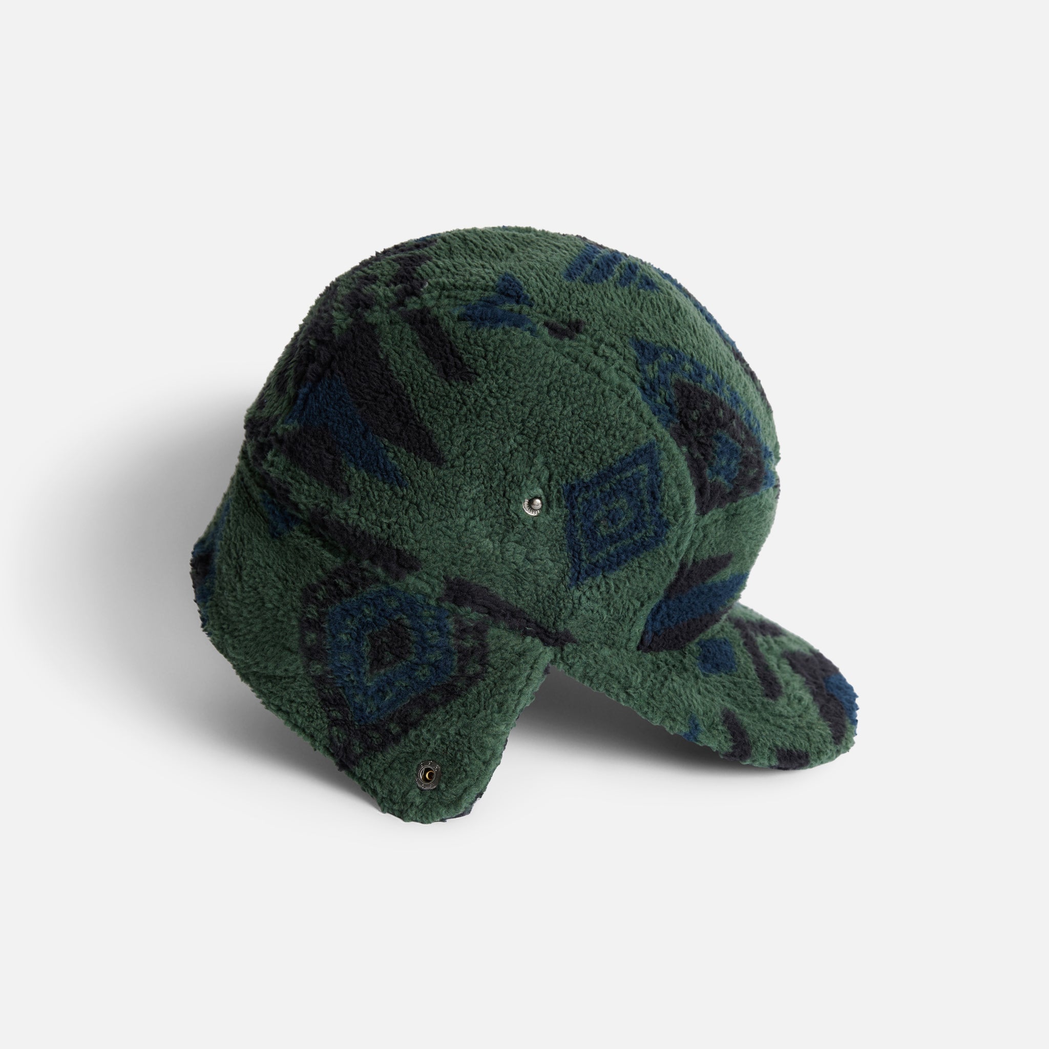 Washed Fleece Flap Cap - Green