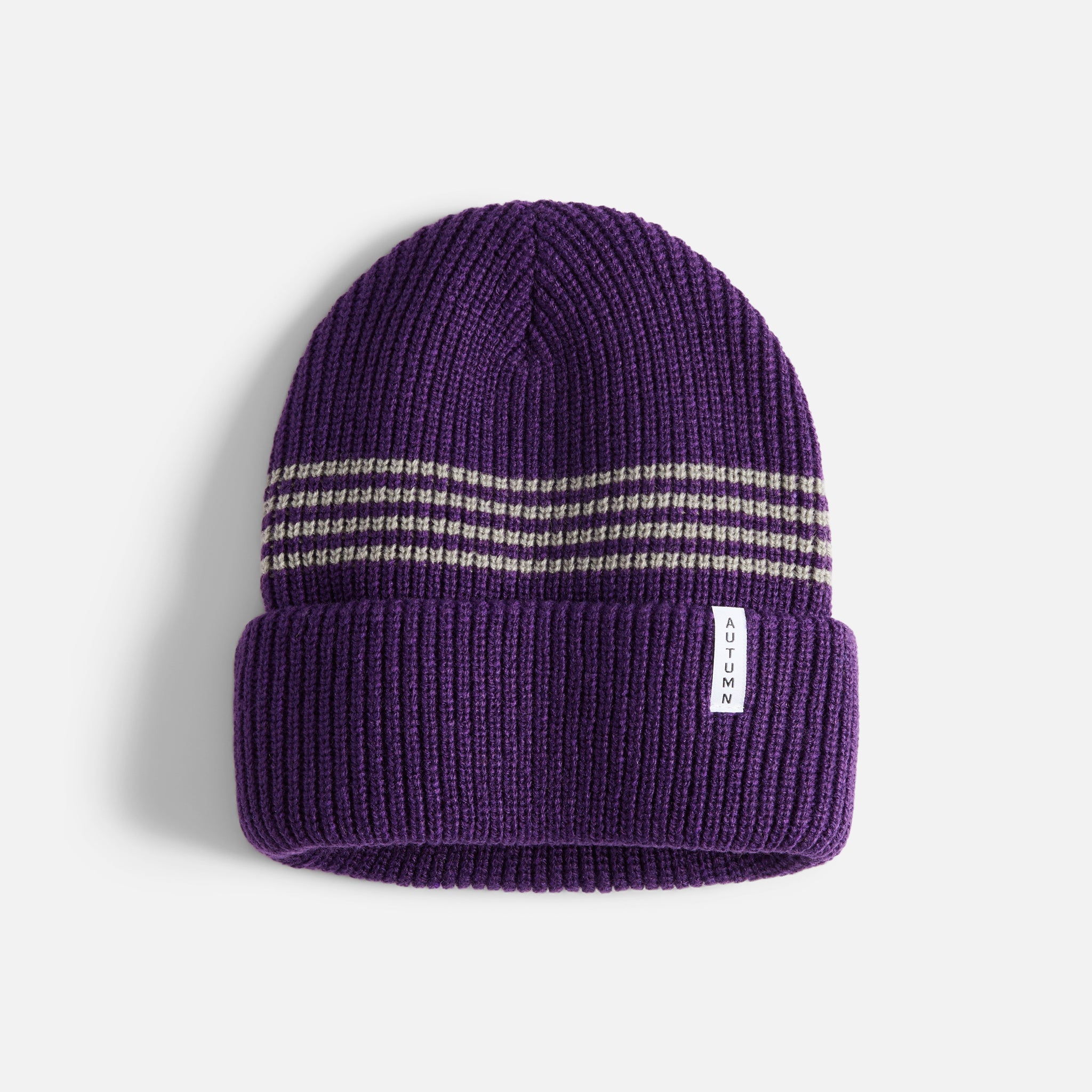 Youth Mini Stripe Beanie - Grape