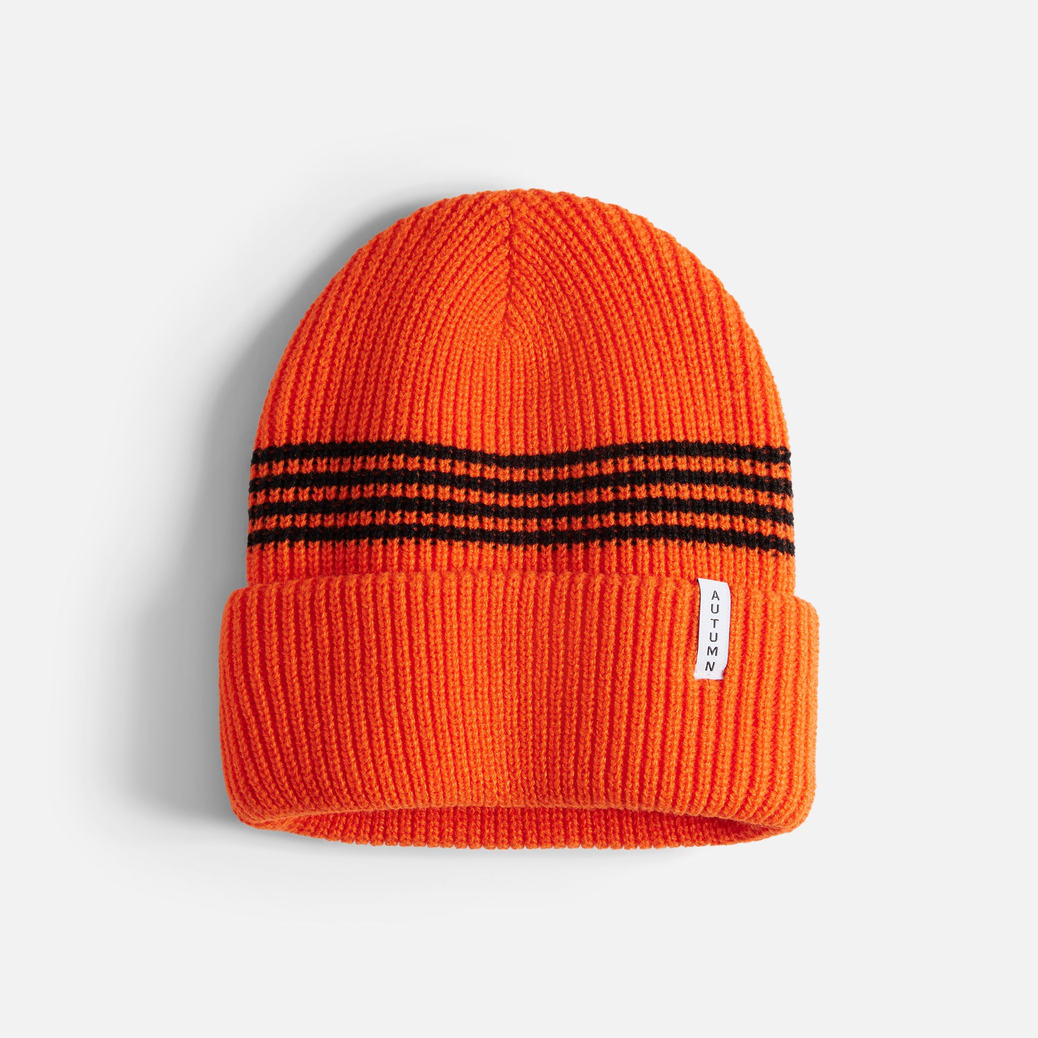 Youth Mini Stripe Beanie - Safety Orange