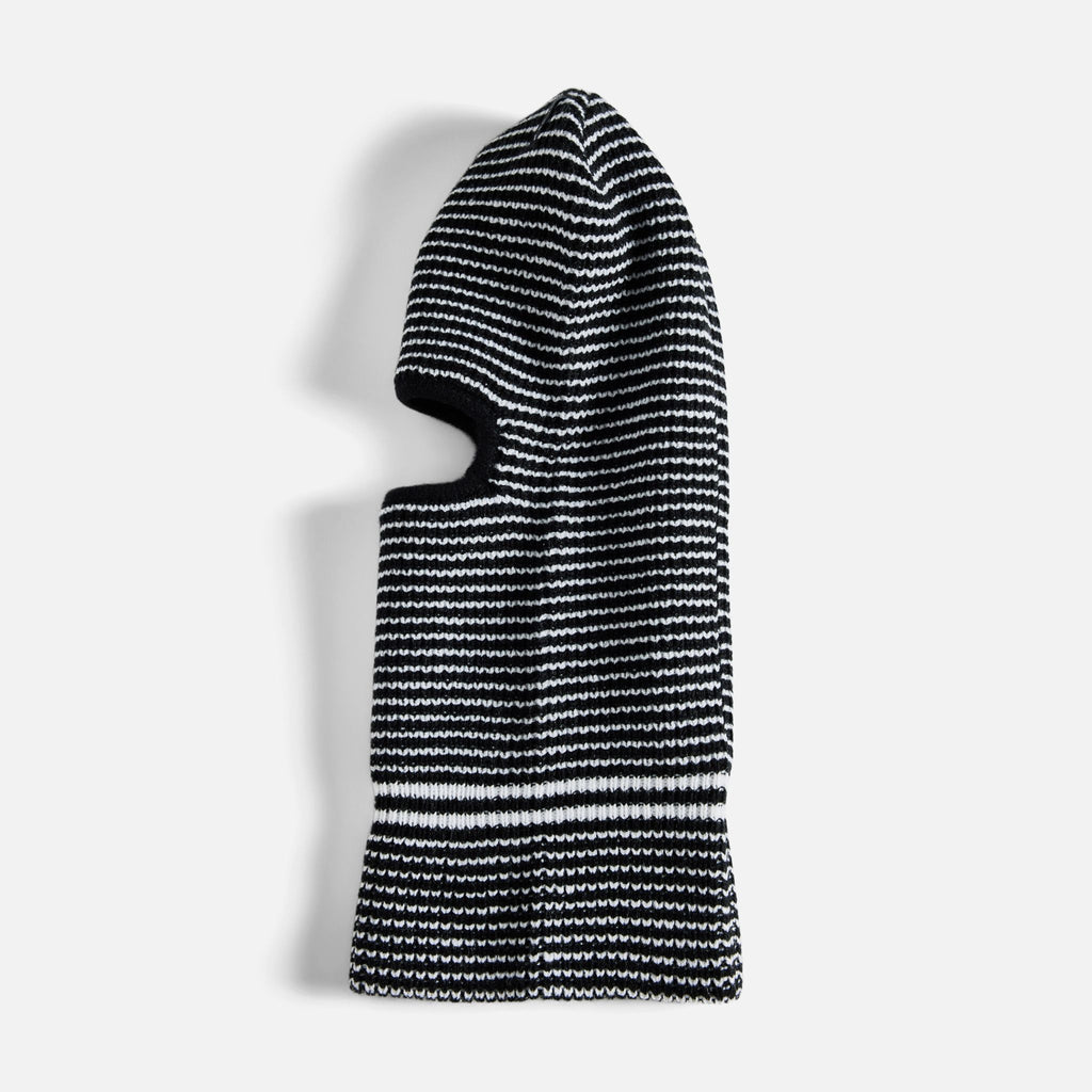 STRIPED BALACLAVA - BLACK