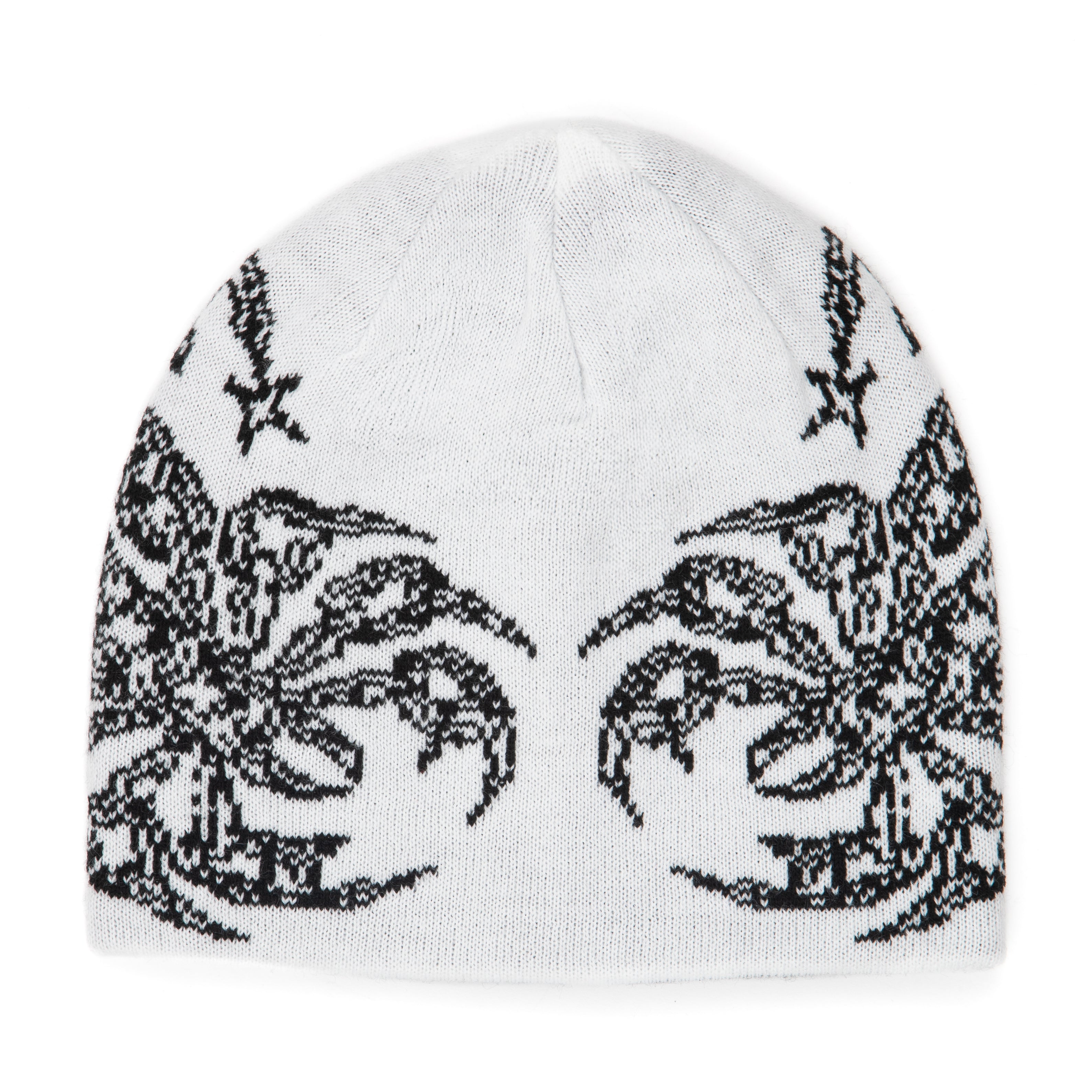 No Regrets Reversible Skully - White