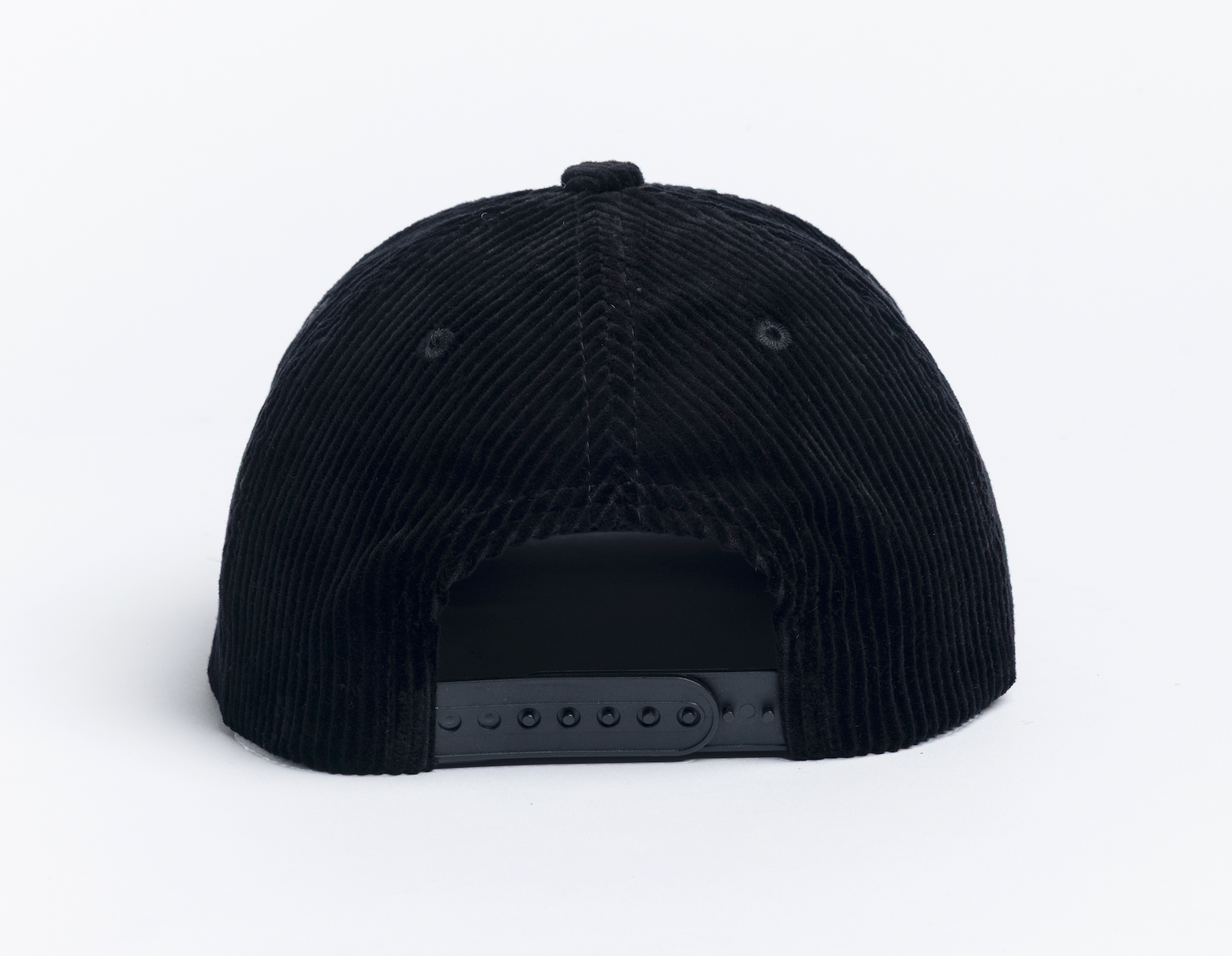 Cord 5 Panel Snapback - Black