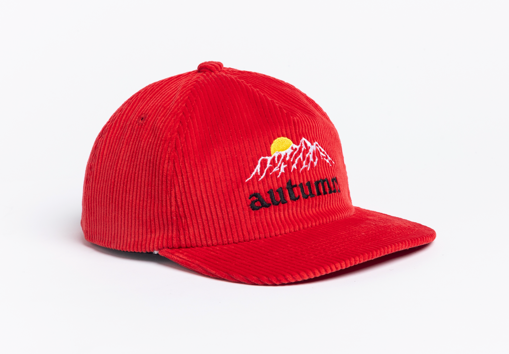 Cord 5 Panel Snapback - Red