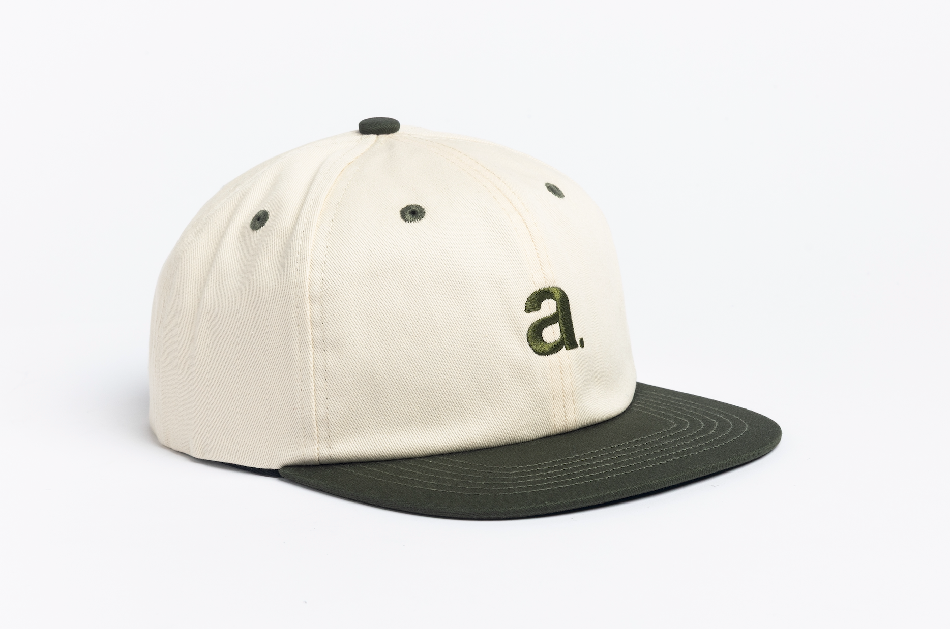 Twill 6 Panel Snapback -Natural
