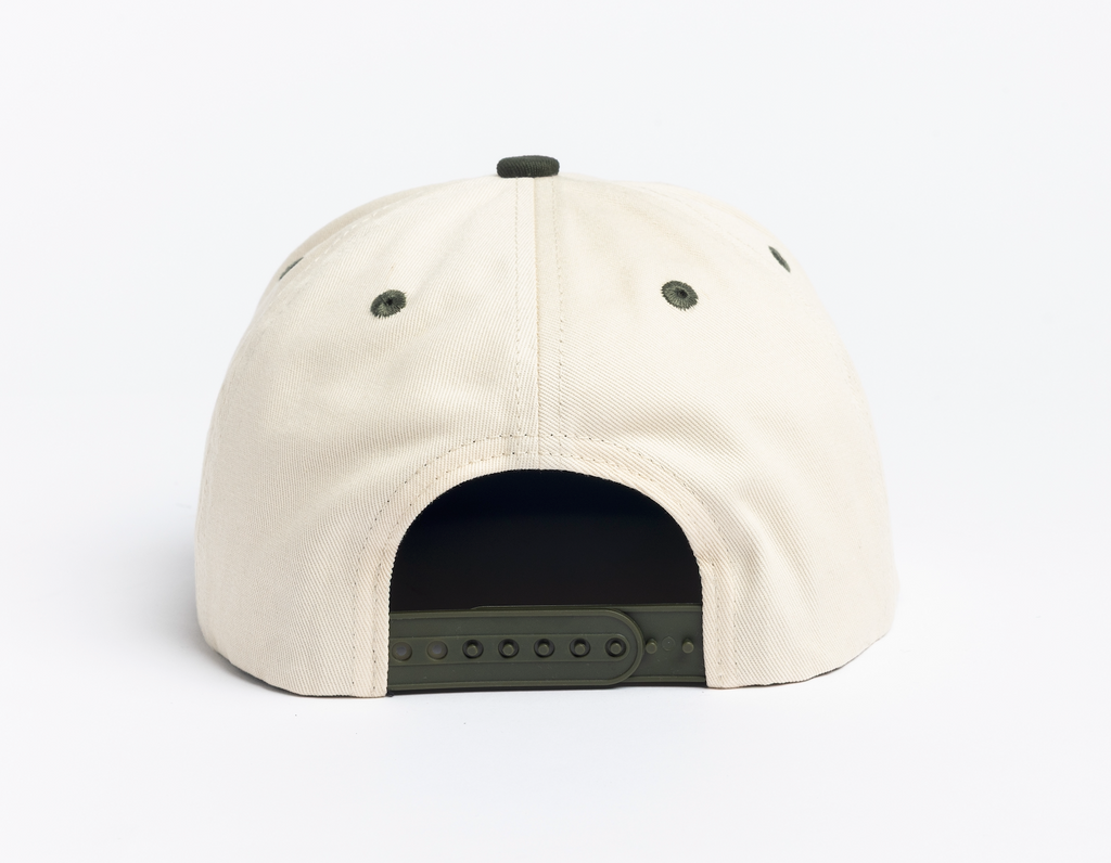 Twill 6 Panel Snapback -Natural