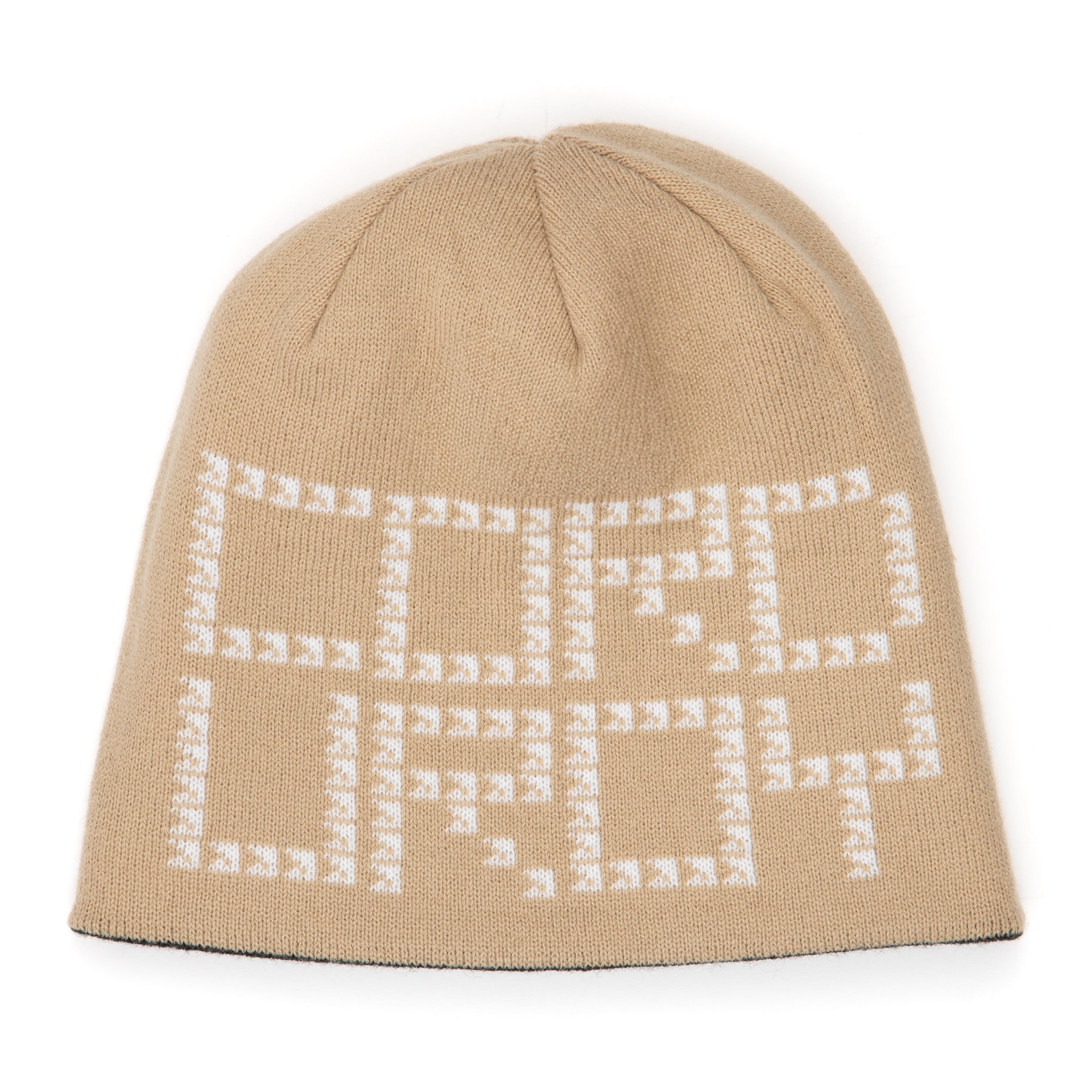 Shadow Plaid Reversible Skully - Khaki