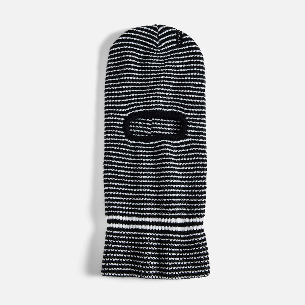 STRIPED BALACLAVA - BLACK